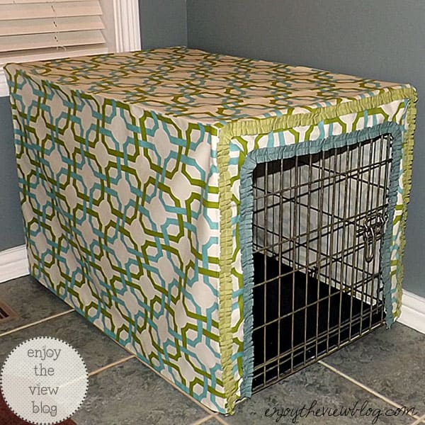 9 DIY Homemade Dog Crate Covers - PlayBarkRun